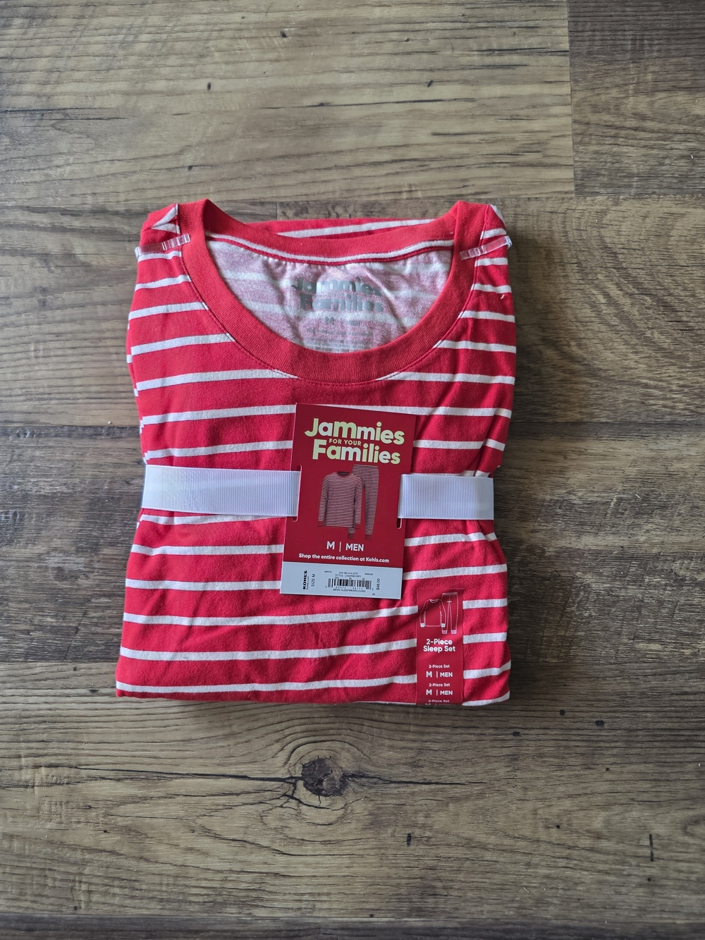 Red Striped Men's Pajama Set